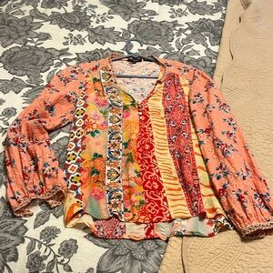 Tolani Eyelet Blouse XS EUC